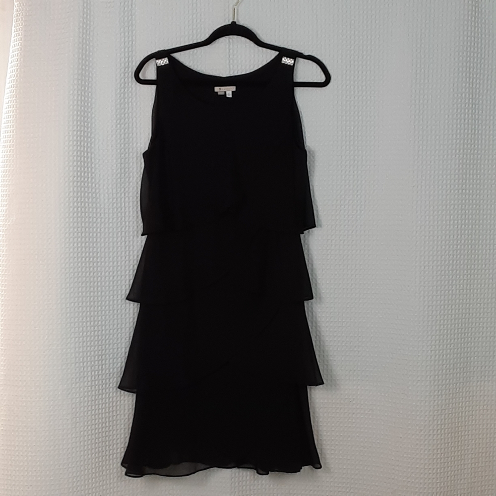 Signature (tessa) Little Black Ruffled Dress